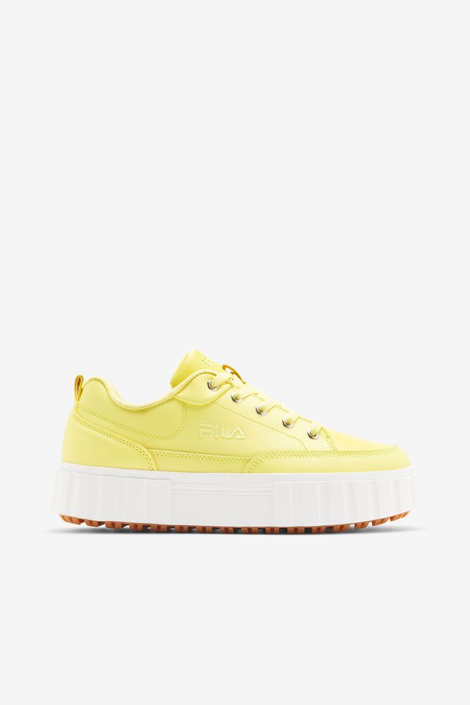 Yellow fila sneakers on sale womens